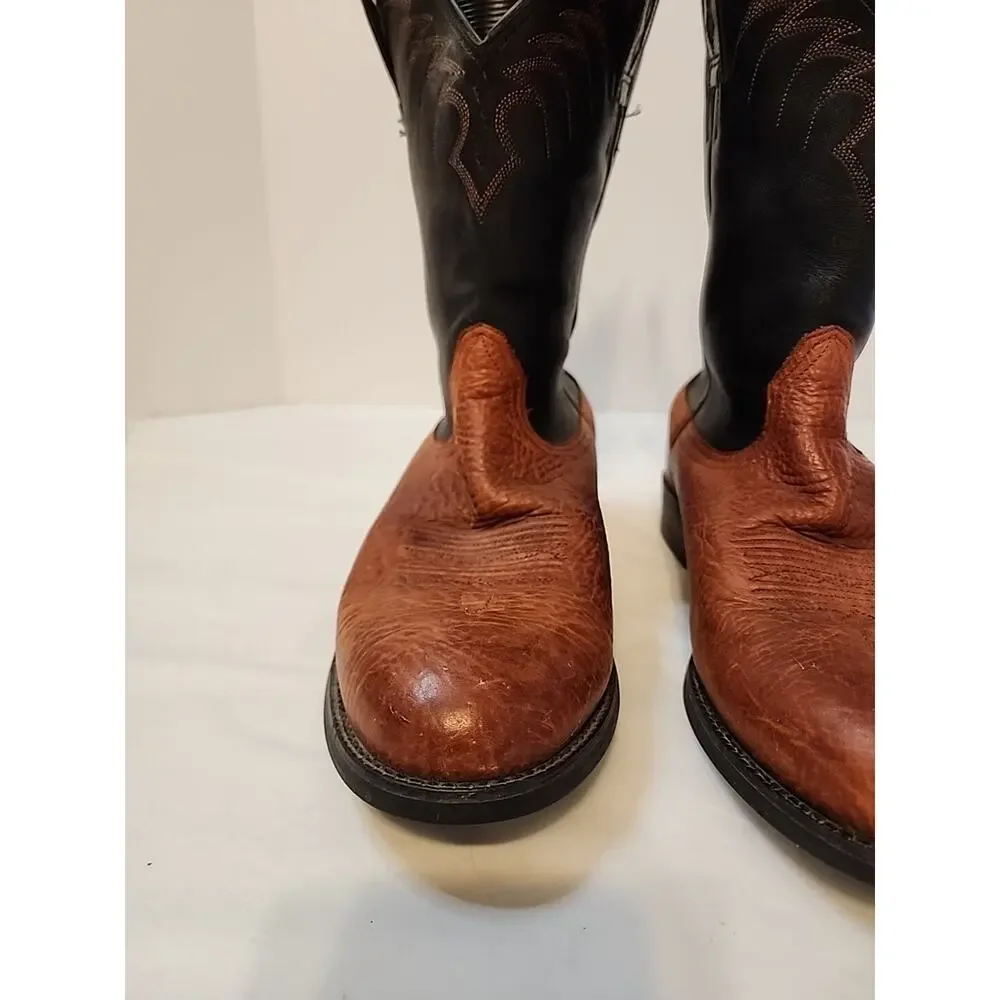 Vintage Ariat 35691 Two Tone Heritage Western Cowboy Ranch Boots Men's Sz 9 D
